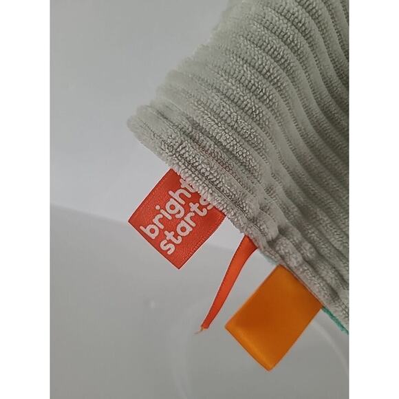 Taggies Bright Starts Elephant Lovey Lovie Baby Security Blanket Satin Tags Gray - Picture 3 of 8